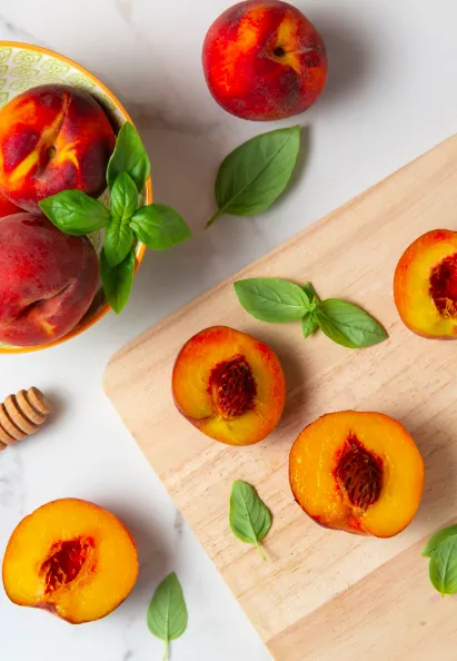 Rhum arrangé nectarine basilic
